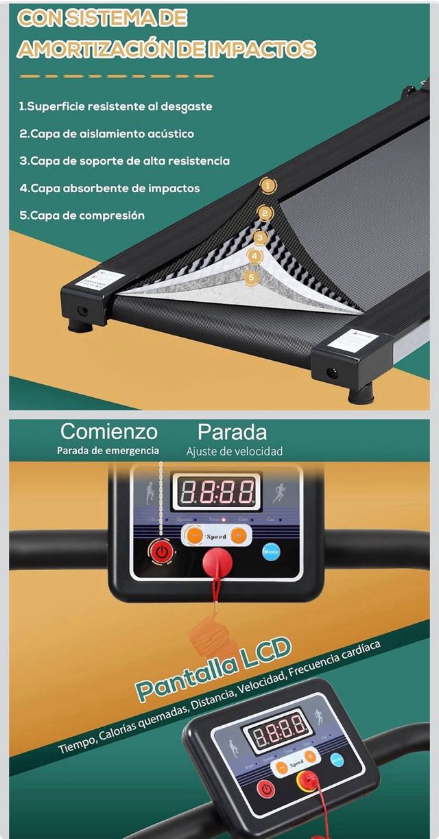 Cinta de correr plegable