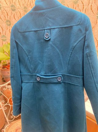 Abrigo azul marino Blanco