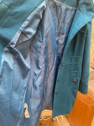 Abrigo azul marino Blanco