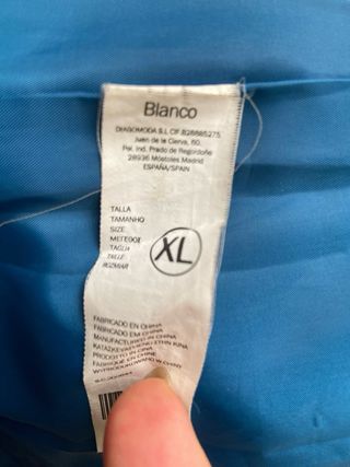 Abrigo azul marino Blanco