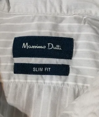 Camisa Massimo Dutti rayas gris y blanco