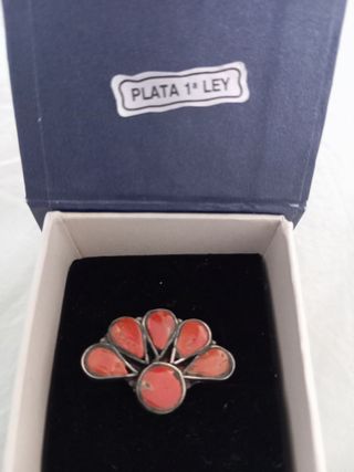 Anillo Plata 1ª Ley Coral