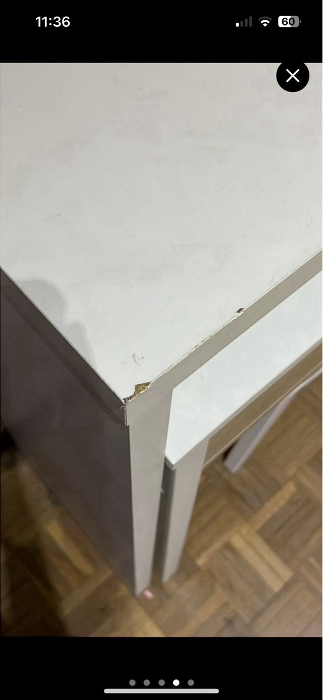 Escritorio consola extensible madera y metal