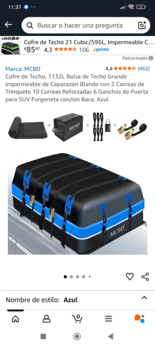 Cofre de Techo 1132L Azul NUEVO¡¡¡