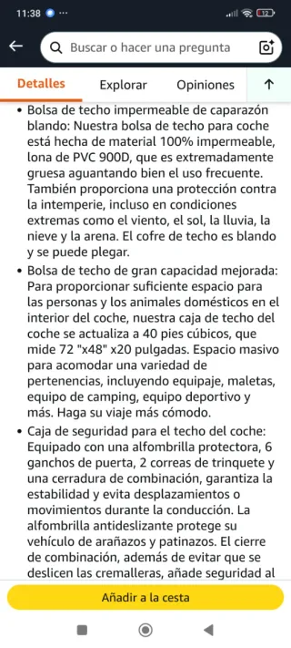 Cofre de Techo 1132L Azul NUEVO¡¡¡