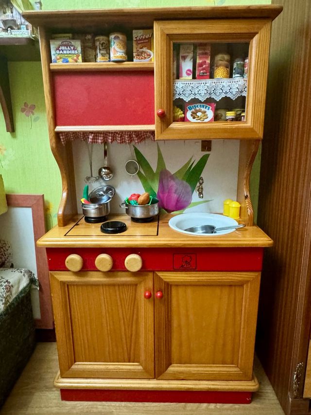 Cocina grande de juguete madera pino