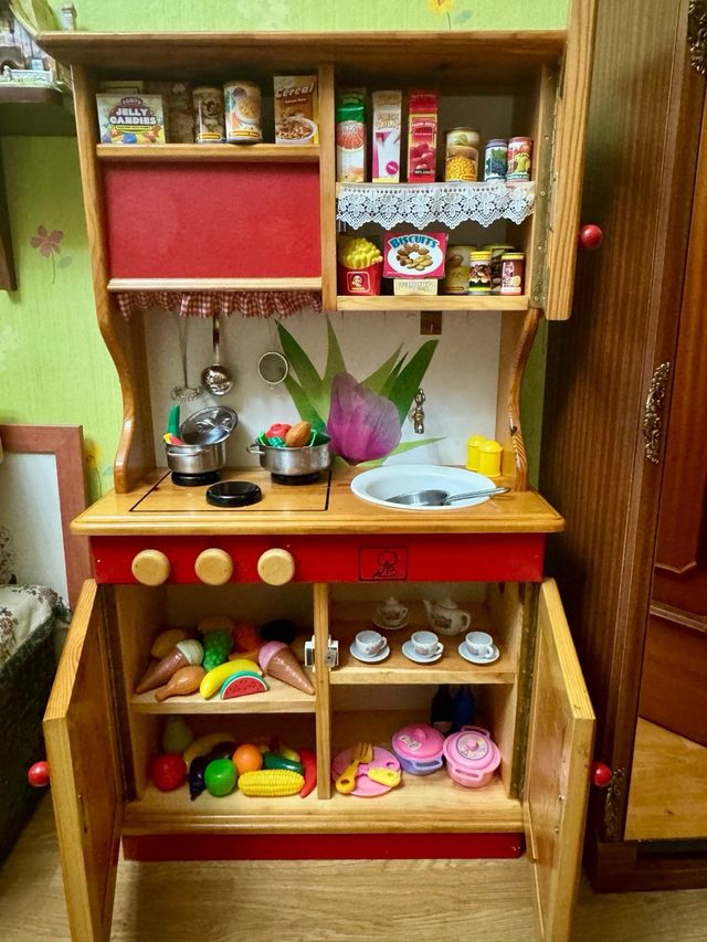 Cocina grande de juguete madera pino