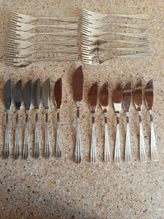 25 Posate per pesce in acciaio inossidabile 18x10