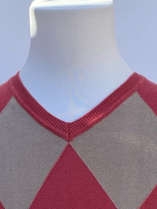 Jersey Puro Ego Rombo Rojo y Beige