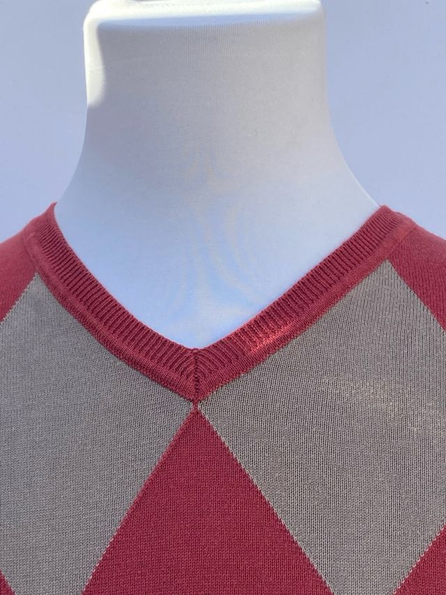 Jersey Puro Ego Rombo Rojo y Beige