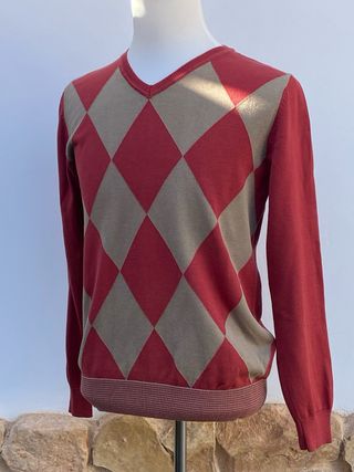 Jersey Puro Ego Rombo Rojo y Beige