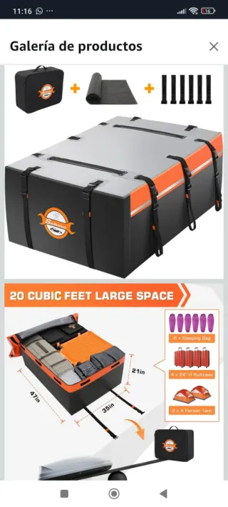 Cofre de techo Sailnovo 580L nuevo¡¡