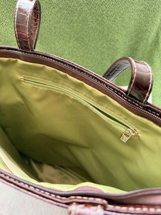 Bolso de piel marrón de hombro