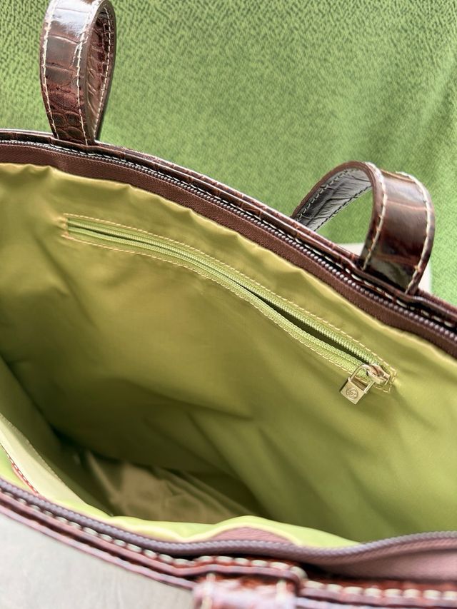 Bolso de piel marrón de hombro