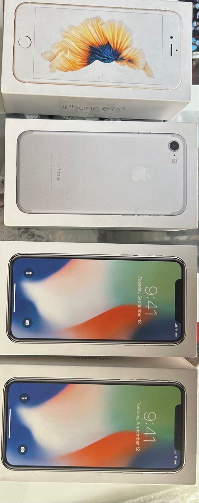 cajas iPhone 6s 7 y iPhone X