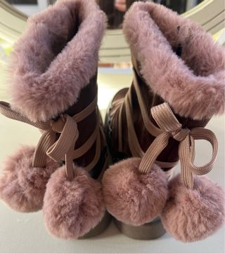 Botas Xti Kids Marrón Chocolate y Rosa