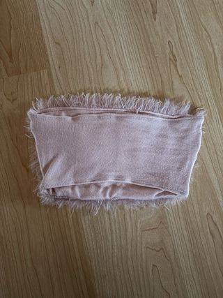 Top bandeau pelo rosa