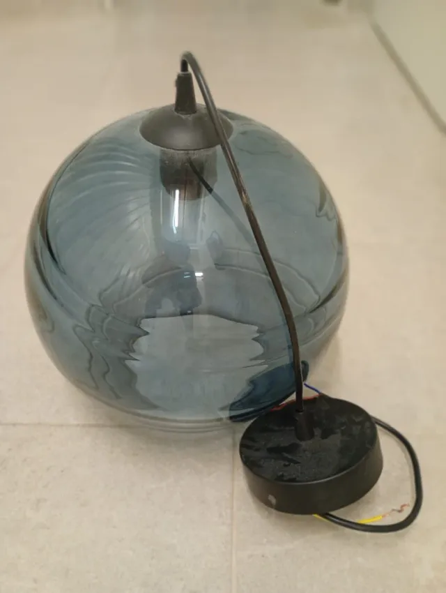 Lámpara Colgante Globo Moderna Azul