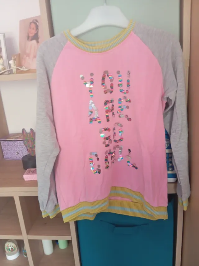 Sudadera niña lentejuelas colores