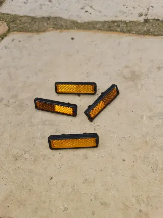 Juego 8 Reflectantes Pedales Bicicleta Naranja