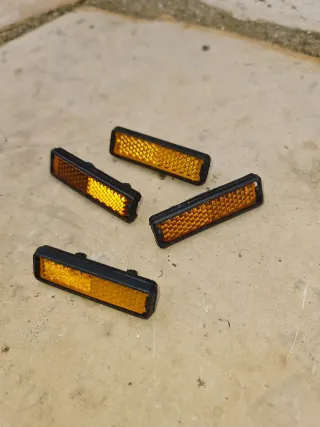 Juego 8 Reflectantes Pedales Bicicleta Naranja