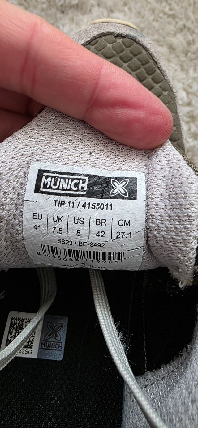 Zapatillas Munich Tip Talla 41 Verde Naranja