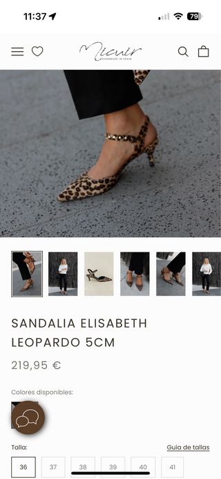 Sandalia Micuir Leopardo Élisabeth 5cm