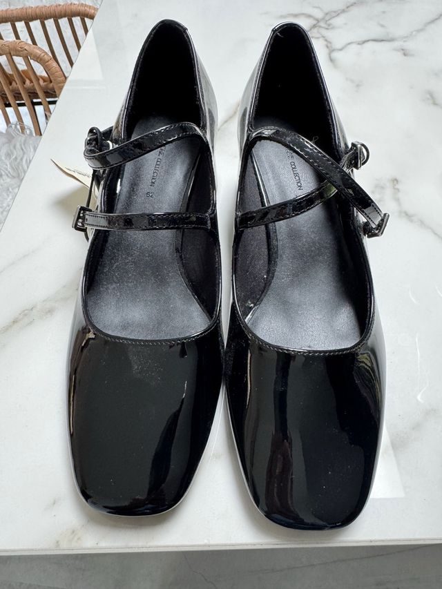 Zapatos charol negros Mary Jane talla 39