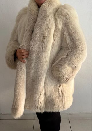 Pelliccia vintage bianca