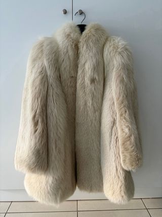 Pelliccia vintage bianca