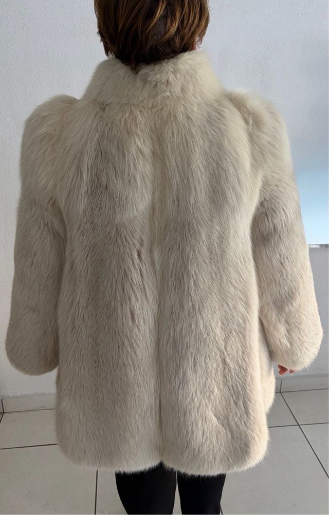 Pelliccia vintage bianca