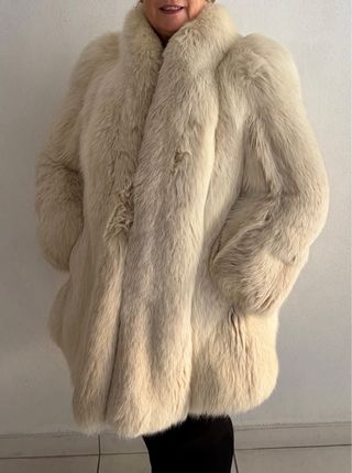 Pelliccia vintage bianca