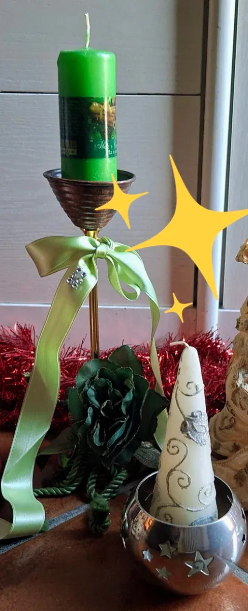 Ornamenti Natalizi Verdi e argento