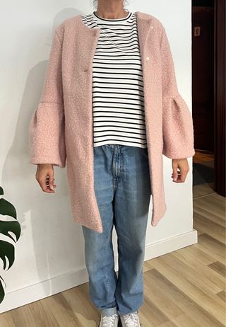 Abrigo rosa mujer