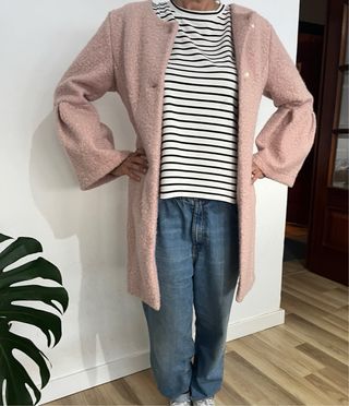 Abrigo rosa mujer