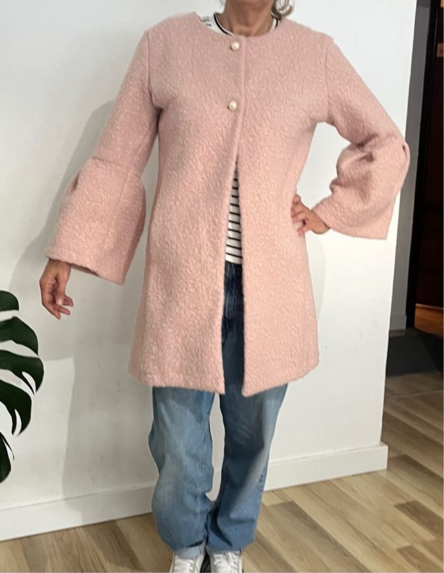 Abrigo rosa mujer