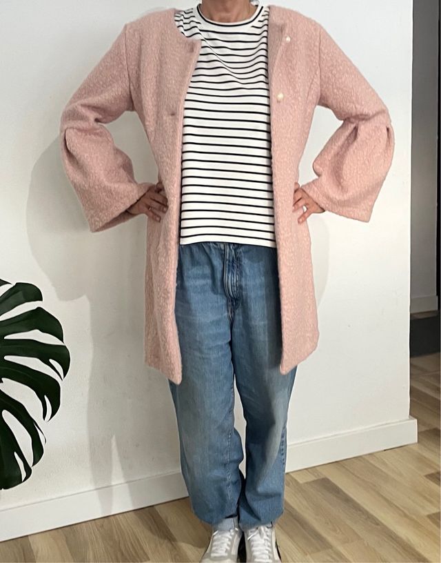 Abrigo rosa mujer