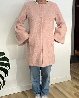 Abrigo rosa mujer
