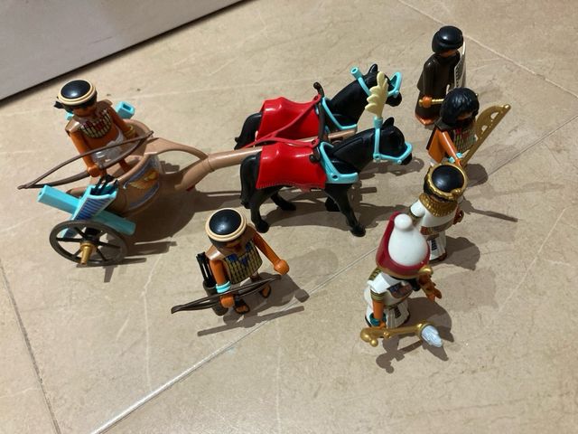 Lote Playmobil Egipto Carro y Figuras