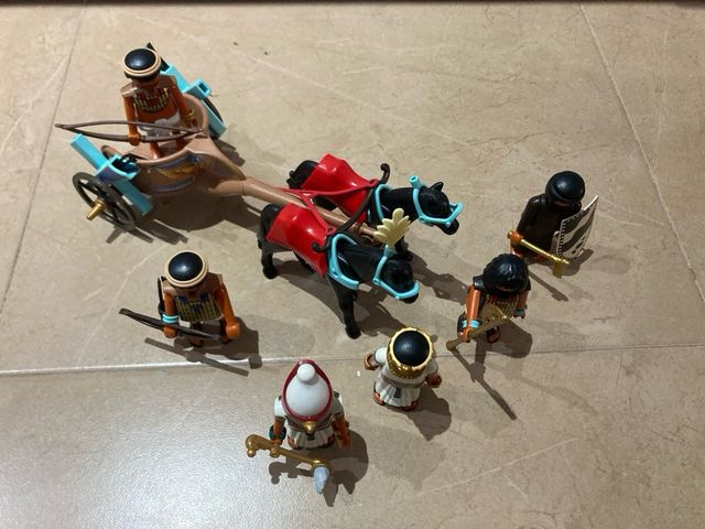 Lote Playmobil Egipto Carro y Figuras