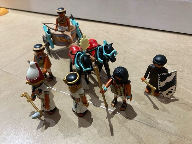 Lote Playmobil Egipto Carro y Figuras