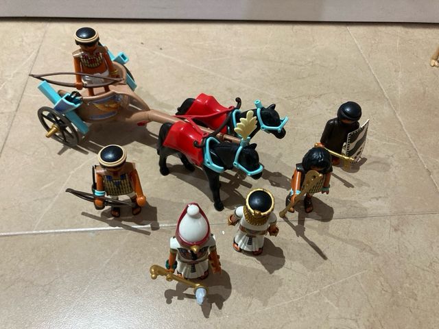Lote Playmobil Egipto Carro y Figuras