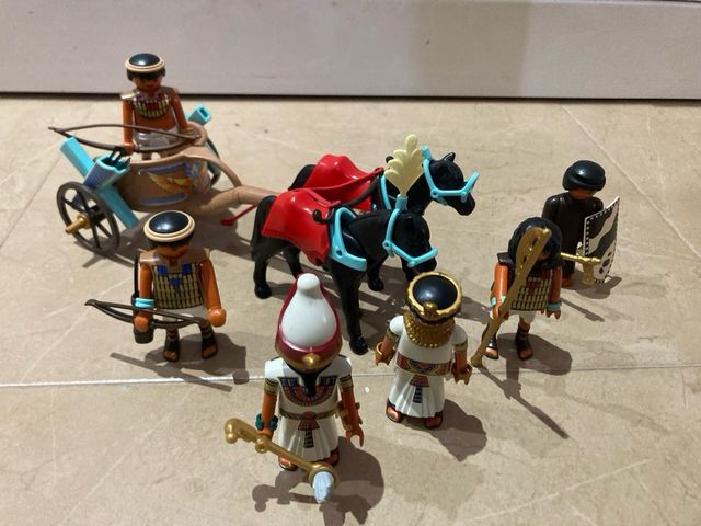 Lote Playmobil Egipto Carro y Figuras