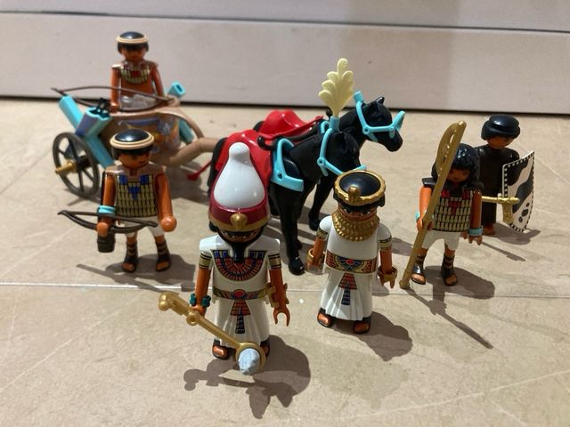 Lote Playmobil Egipto Carro y Figuras