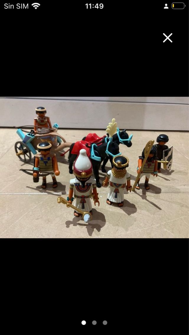 Lote Playmobil Egipto Carro y Figuras