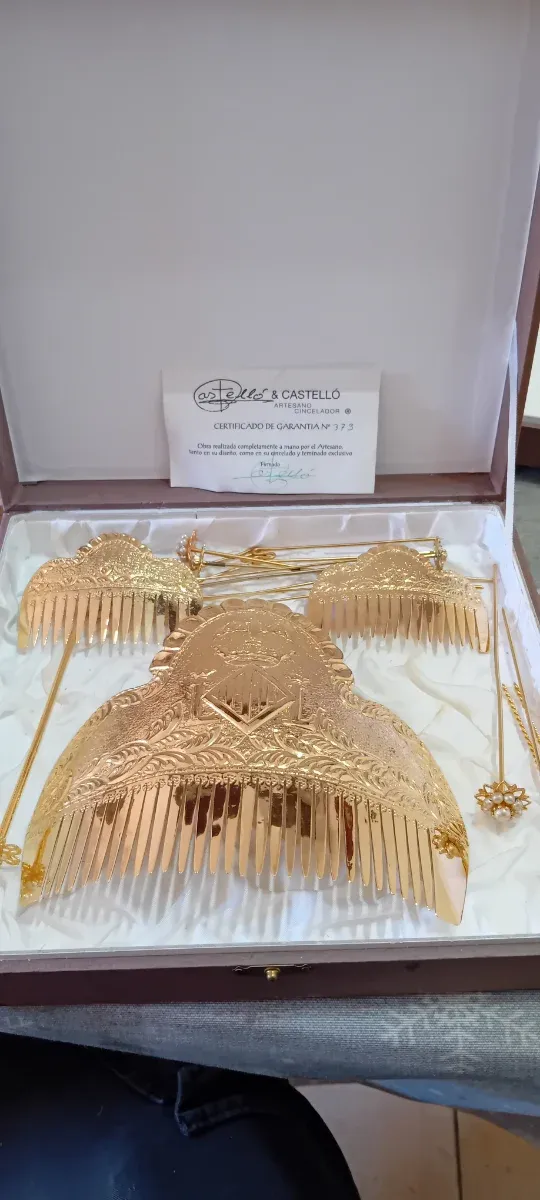 Peinetas Falleras Castelló Doradas