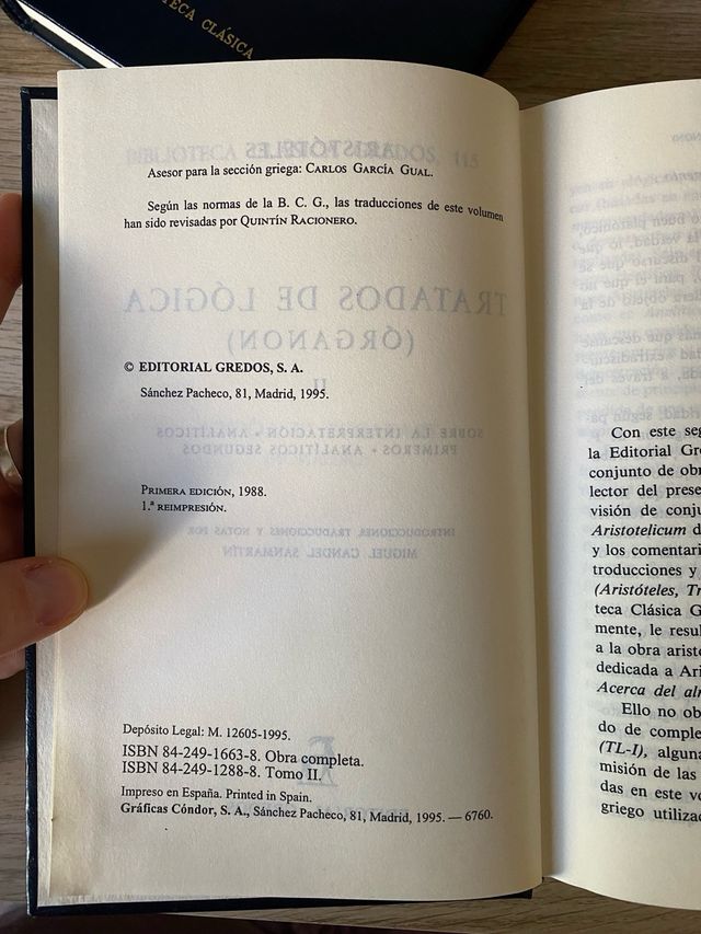 Tratados de Lógica Órganon Aristóteles 1a Edición