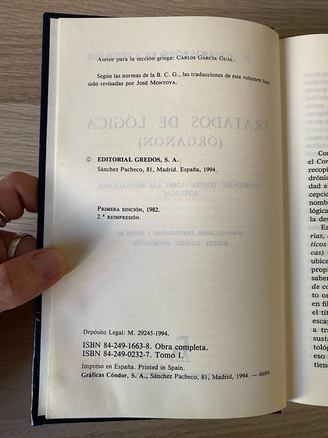 Tratados de Lógica Órganon Aristóteles 1a Edición