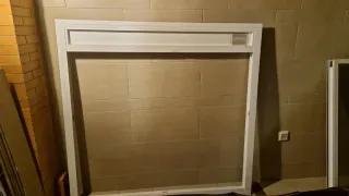 Ventana corredera blanca