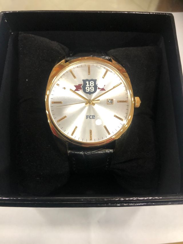 Reloj FCB Barcelona Dorado y Blanco